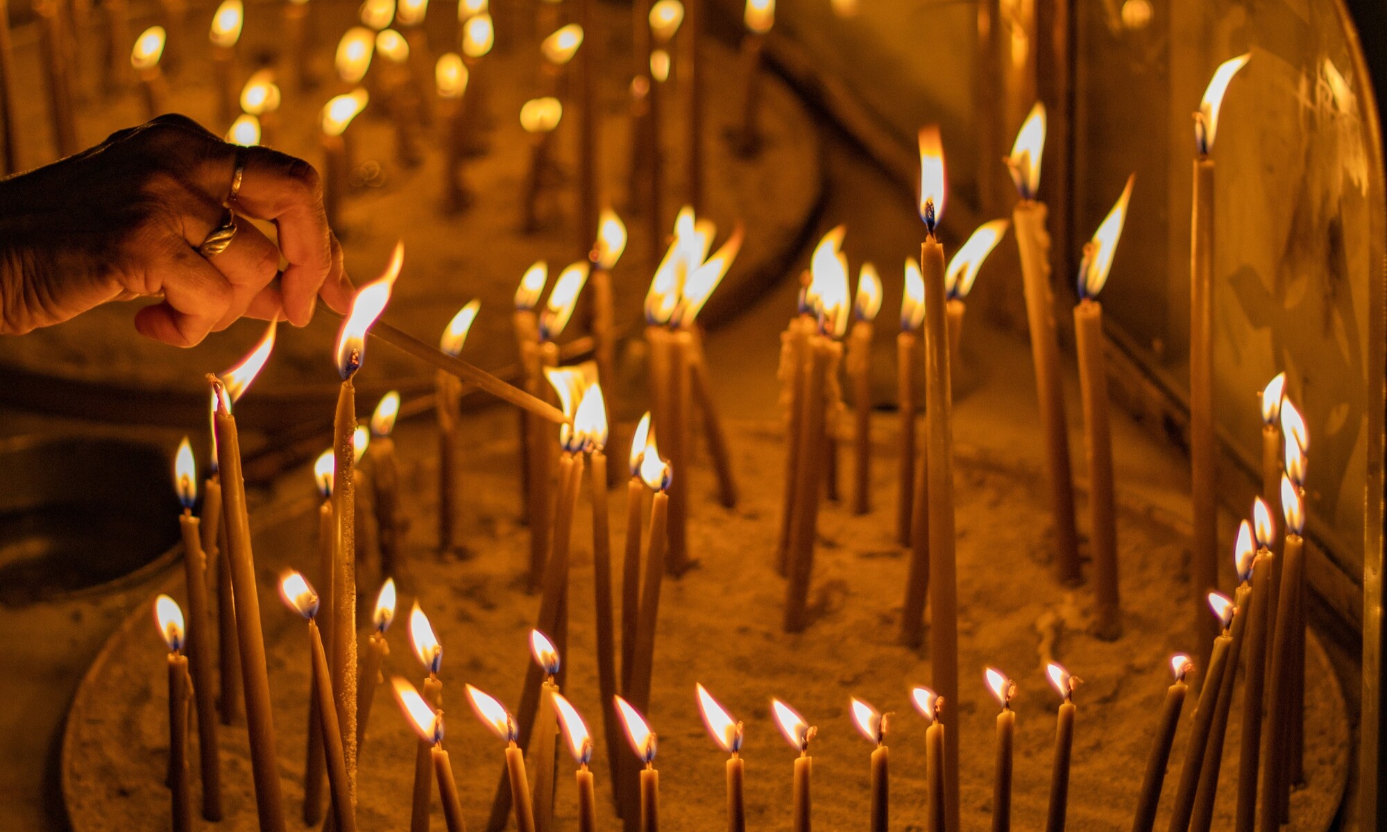 Candles in church artistic image, by Vojislav Zivkovic aka Vojke Photo